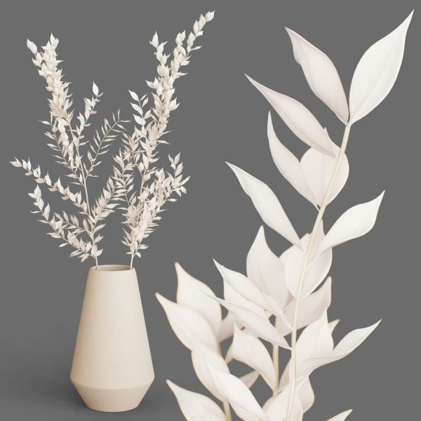 Decor branch Ruscus in a vase Set 61