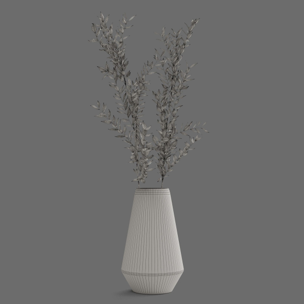 Decor branch Ruscus in a vase Set 61