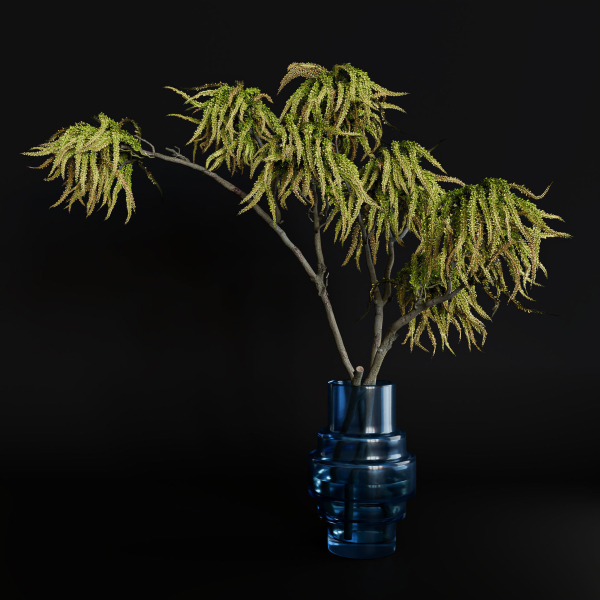 Decorative branches with green flowers
