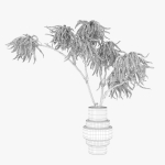 Decorative branches with green flowers