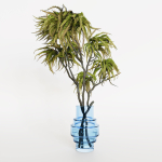 Decorative branches with green flowers