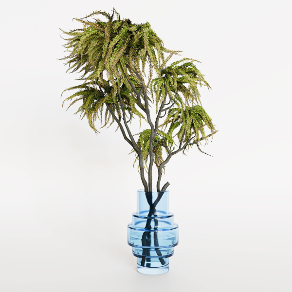 Decorative branches with green flowers