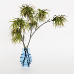 Decorative branches with green flowers