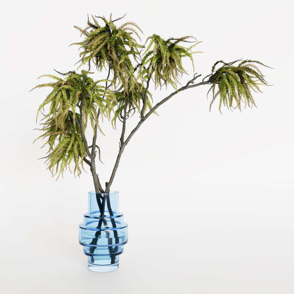 Decorative branches with green flowers