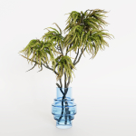 Decorative branches with green flowers