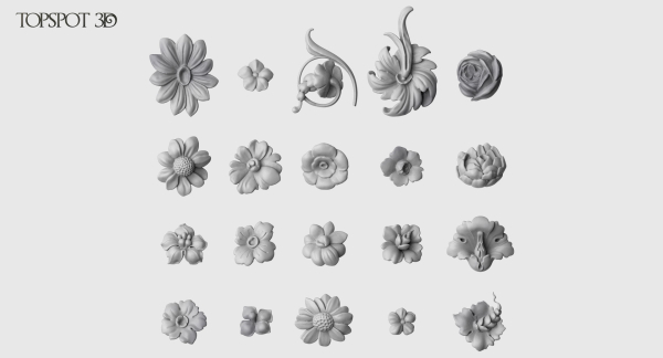 Decorative Flowers Set