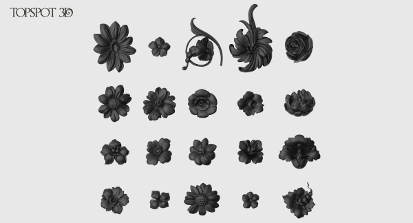Decorative Flowers Set
