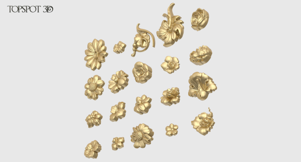 Decorative Flowers Set