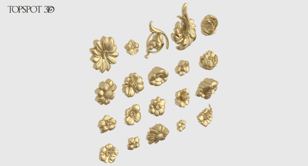 Decorative Flowers Set