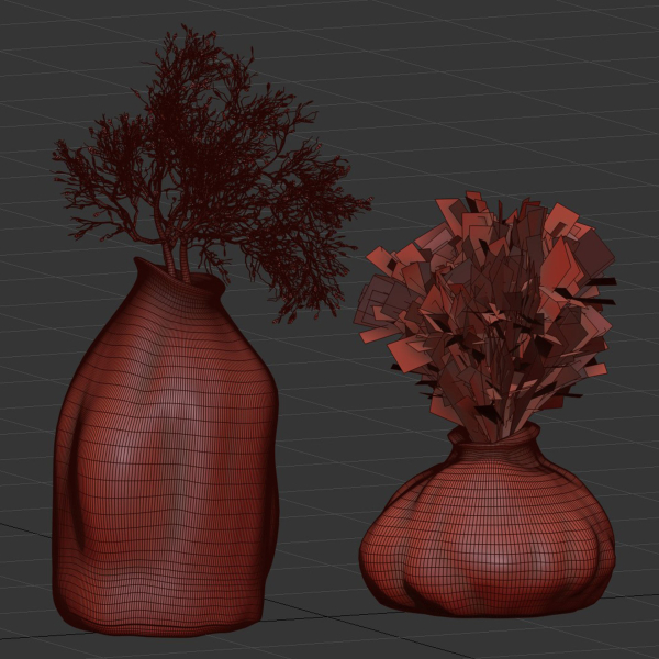 decorative plants vase vol 250-Blender