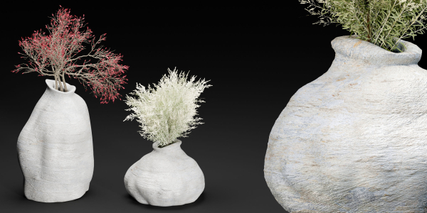 decorative plants vase vol 250-Blender