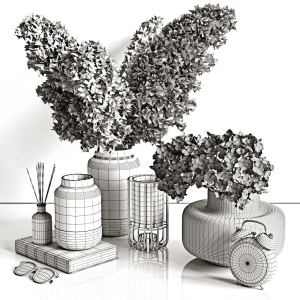 Decorative set with dry plants 4