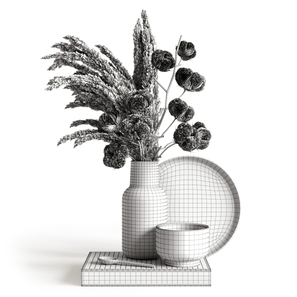 Decorative set with dry plants 5