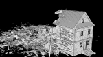 Destroyed Wooden Cottage