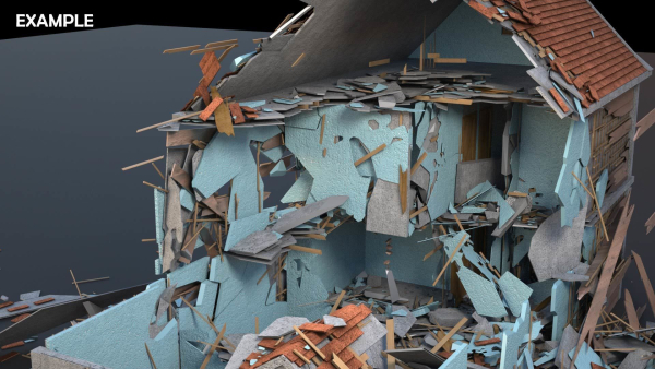 Destroyed Wooden Cottage