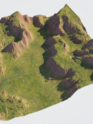 Detailed Canyon Model - Grass
