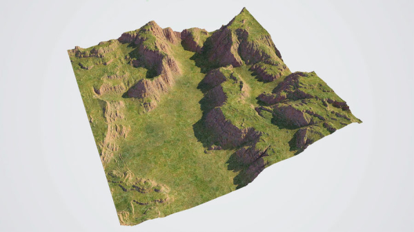 Detailed Canyon Model - Grass
