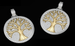 Diamond Tree Medallion  Pendant