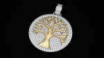Diamond Tree Medallion  Pendant