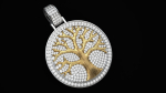 Diamond Tree Medallion  Pendant
