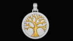 Diamond Tree Medallion  Pendant