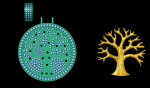 Diamond Tree Medallion  Pendant