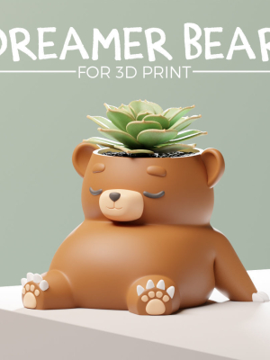 DREAMER BEAR - PLANTER- Plant Pot