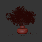 Dry flowers in modern vase