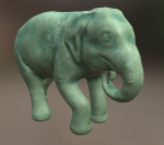 Elephant  Lo Poly model Cute Elephant Decor Statue