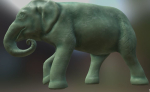 Elephant  Lo Poly model Cute Elephant Decor Statue