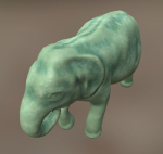 Elephant  Lo Poly model Cute Elephant Decor Statue