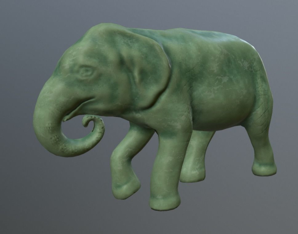 Elephant  Lo Poly model Cute Elephant Decor Statue