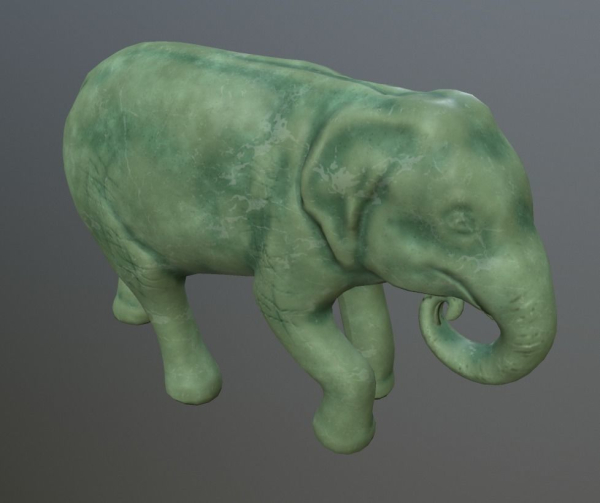 Elephant  Lo Poly model Cute Elephant Decor Statue