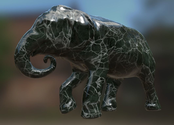 Elephant  Lo Poly model Cute Elephant Decor Statue