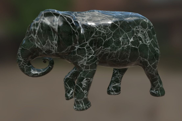 Elephant  Lo Poly model Cute Elephant Decor Statue