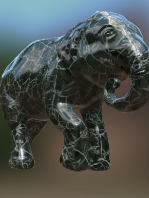 Elephant  Lo Poly model Cute Elephant Decor Statue
