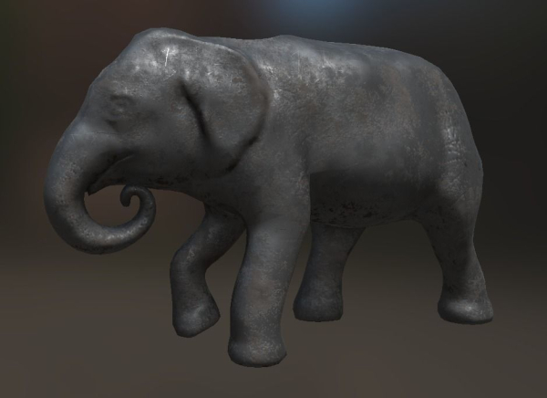 Elephant  Lo Poly model Cute Elephant Decor Statue