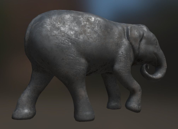 Elephant  Lo Poly model Cute Elephant Decor Statue
