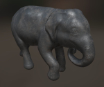 Elephant  Lo Poly model Cute Elephant Decor Statue