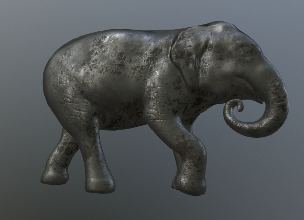Elephant  Lo Poly model Cute Elephant Decor Statue