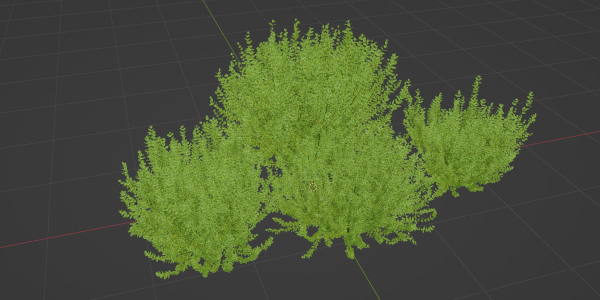 Evergreen Spindle Bushes collection vol 232-Blender