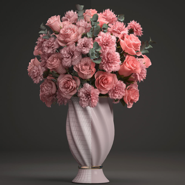 Bouquet of pink roses
