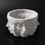 Face planter Pot with drainage - Vase STL file