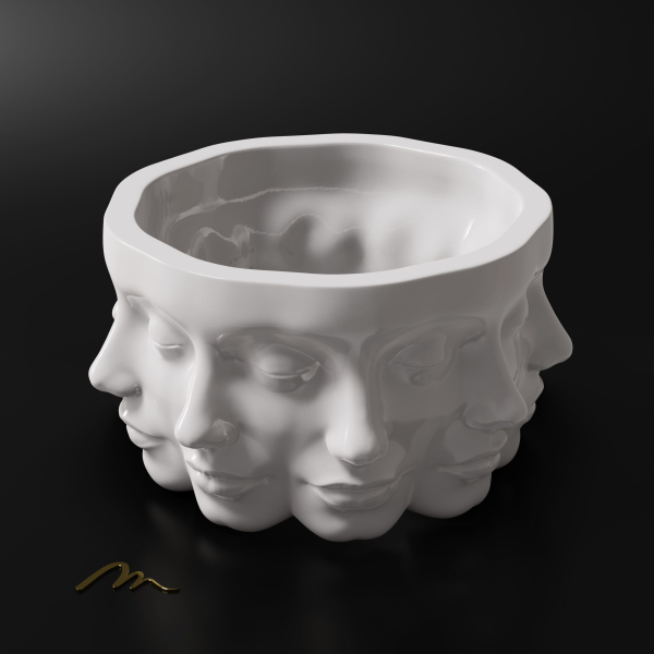 Face planter Pot with drainage - Vase STL file