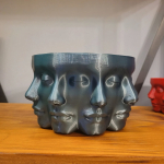 Face planter Pot with drainage - Vase STL file