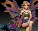 Fairy butterfly on a flower