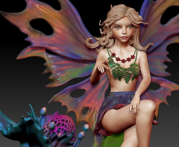 Fairy butterfly on a flower
