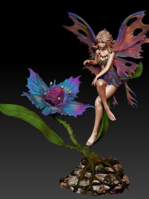 Fairy butterfly on a flower