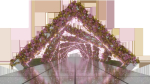 Fairy Glass Walkway decorated with Flowers