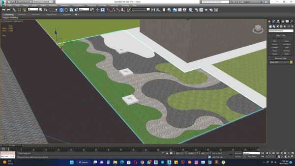 fantasy landscape flower garden 3d Model